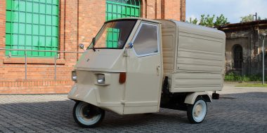Piaggio Ape 50 converted for prosecco van